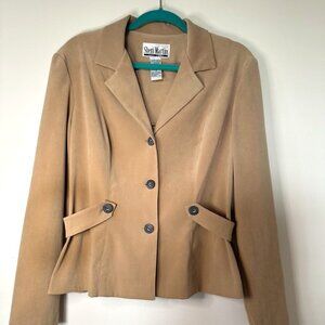 Sheri Martin, blazer/jacket, tan/sand, Size 8